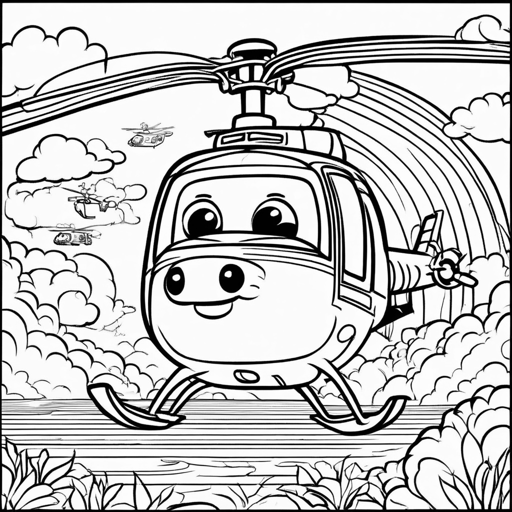 Airplanes coloring page, level 2 Fun