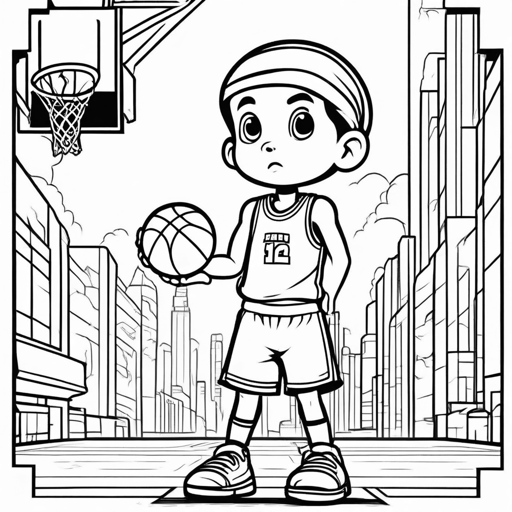Basketball coloring page