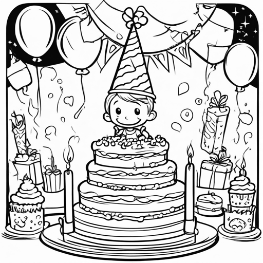 Birthday coloring page