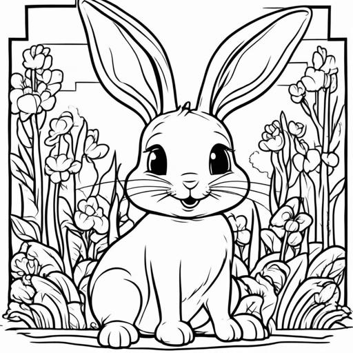 Bunnies coloring page