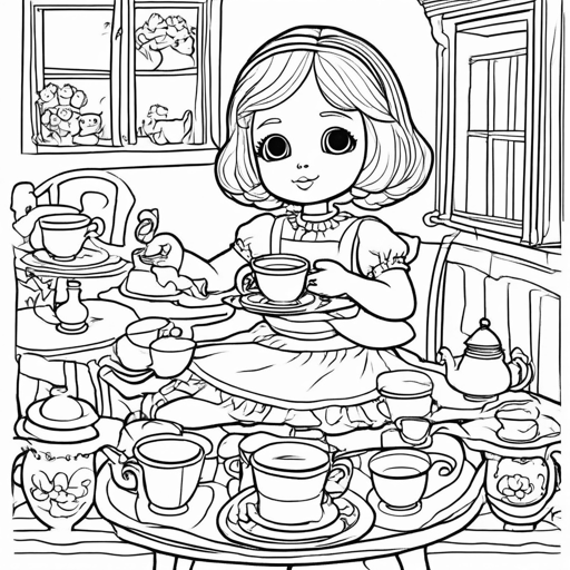 Dolls coloring page
