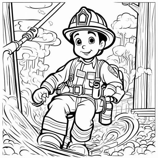 Firefighters coloring page