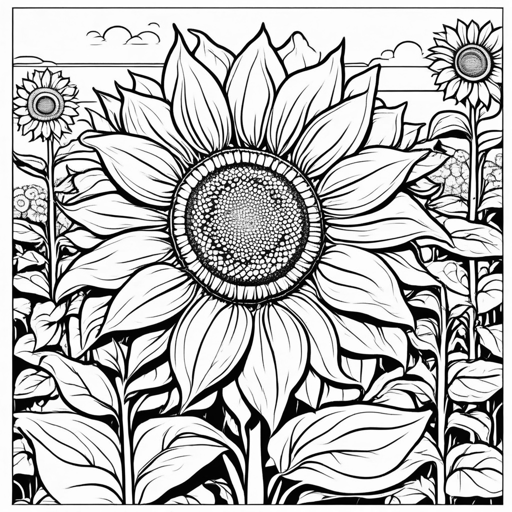 Flowers coloring page
