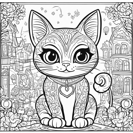 Halloween coloring page, level 3 Detailed