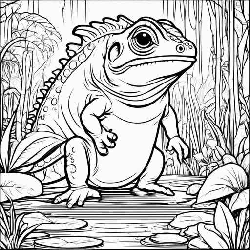 Jungle Animals coloring page, level 2 Fun