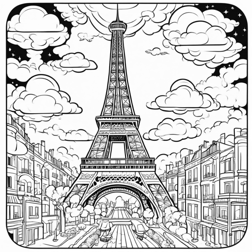 Landmarks & Cities coloring page