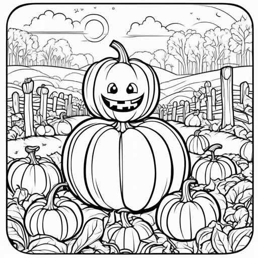 Pumpkins & Harvest coloring page