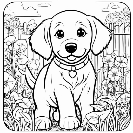 Free puppy coloring page