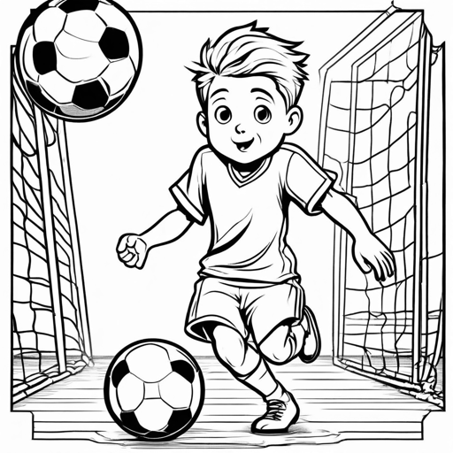 Soccer coloring page