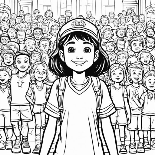 Soccer coloring page, level 3 Detailed