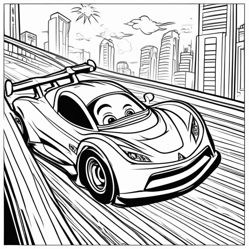 Toy Cars coloring page
