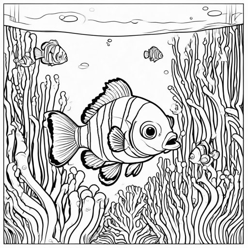 Tropical Fish coloring page