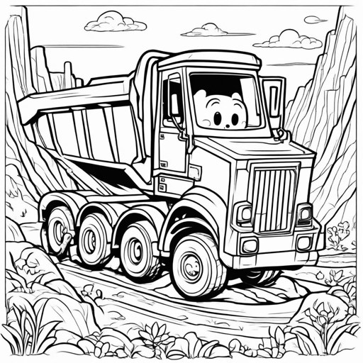 Trucks & Diggers coloring page